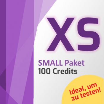 SMALL "XS" CREDIT PACKAGE with 100 credits